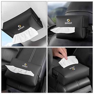 Car Seat Backrest Leather Hanging Tissue Box For Smart Fortwo 451 450 453 Forfour EQ Cabrio Crossbla