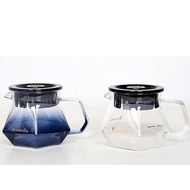 Brewista X Series Diamond Glass Sharing Pot Coffee Gold Drawing Transparent Phantom Blue 400ml 500ml
