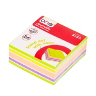 กระดาษโน้ต 3"x3" สะท้อนแสง (แพ ONE O2154