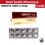 SERRATA (Serratiopeptidase 10MG) Tablet 10's/Strip | Relieve swelling & inflammation