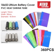 360pcs 18650 Lithium battery cover PVC heat shrink Tube