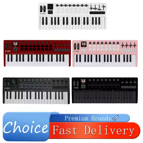 M-VAVE SMK-37 PRO 37-Key MIDI Controller Portable Built-in Synthesizer Keyboard Musical Digital With