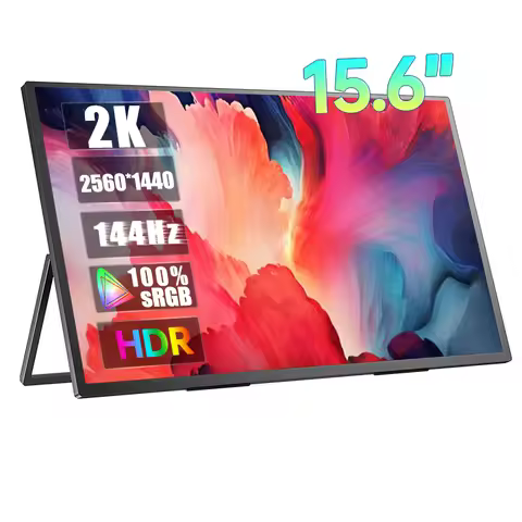 15.6 Inch 2K 144Hz Portable Monitor 2560*1440P 100%sRGB Gaming Display With VESA & Stand 180° Adjust