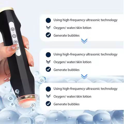 Portable Oxygen Bubble Pen Rechargeable CO2 Oxygen Bubble Machine Deep Clean Dirt Oil Keratin Smooth