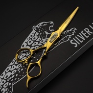 เยอรมัน Golden 60นิ้ว440C Jungle Leopard และเสือดาวดาบสองคม Face กรรไกรตัดแต่งทรงผมและกรรไกรตัดแต่งท