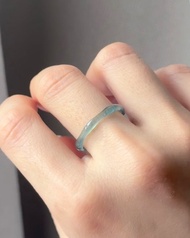 寶淇 - 竹節藍水翡翠戒指 - 天然A貨翡翠