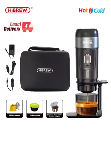 HiBREW Portable Coffee Machine for Car & Home,DC12V Expresso Coffee Maker Fit Nexpresso Dolce Pod Ca