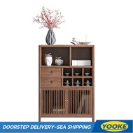 YOOK YOOK New Chinese Style Sideboard Cabinet Standing Cabinet Wine Cabinet Wall Side Cabinet Wall C