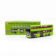 YiSheng B9TL Green Bus 2016 Svc.20 Alloy Toy Collectible Static Model Car Juniors High School And Co