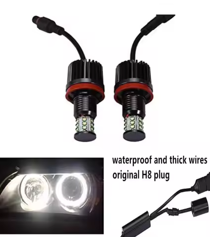A37 LED Angel Eyes Halo Light Bulb H8 180W CREE LED Marker Halo Light Xenon White for BMW E60 E61 E9