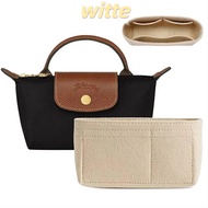 WITTE 1Pcs Linner Bag, Multi-Pocket Storage Bags Insert Bag, Durable Travel Portable Felt Bag Organizer for Longchamp Mini Bag