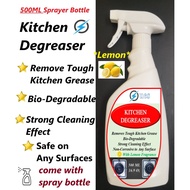 500ml ZUES Kitchen Degreaser / Cleaner  Multi Purposed Trigger Sprayer Bottle Strong Effect Lemon Sc