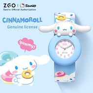 ZGO x Sanrio Cinnamoroll Watch For Kids Waterproof Children's Watch Pop Ring 5~12 Years Old Girl Wat