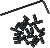 25PCS 10-32 x 3/8'' Black Socket Set Screws Stainless Steel Allen Head Hex Hexagon Socket Set Screws