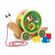 Hape E0349 Pull & Play Snail Shape Sorter for Toddler 1+