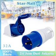 32A 3-Pin Generator Plug 32 Ampere Generator Plug 3 Phase Socket