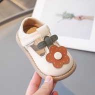 รองเท้าสำหรับเด็กเล็กรองเท้าใส่เดินเด็ก0-6ขวบลายดอกไม้สำหรับเด็กผู้หญิงรองเท้าเด็กฤดูใบไม้ผลิสีขาวร้