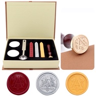 7-Piece Alphabet A-Z Wax Seal Set Vintage-Style Stamp Wax Seals Ideal for Postcards, Invitations, Le