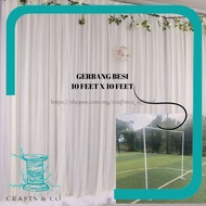 GERBANG BESI PELAMIN PETAK / GARDEN DECOR / BALLOON PARTY BACKDROP ARCH FOR DECORATION PINTU GERBANG