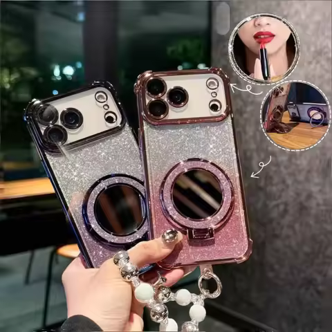 Glitter Makeup Mirror Case For Vivo V60 V50 Lite 5G V40 Y31 Y400 Y04 Y39 Y29 Y19S Y36 Y22S Y02S Y18 