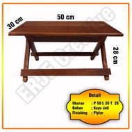 rehal quran rekal meja lipat kayu belajar mengaji bahan kayu jati full - 50cm x 30 cm