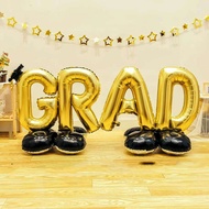Graduation Congrats Grad 49 inches Stand GR 45 inches Stand AD Graduated party aluminum foil balloon