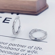 Wholesale Wrap Earrings Micro Inlaid Spiral Zircon Elegant Pure Silver High-end Feel Women's Light L