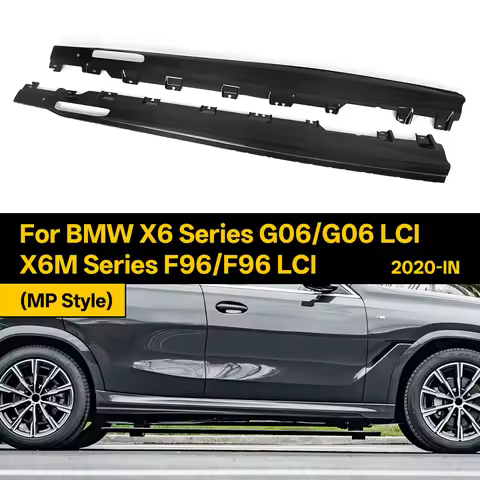 Real Dry Carbon Fiber Side Skirts for BMW X6 Series G06/G06 LCI X6M Series F96/F96 LCI MP Style 2020