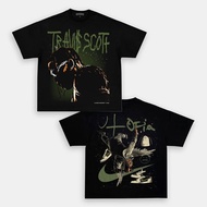 TRAVIS SCOTT UTOPIA 2 TEE เสื้อยืดขนาดใหญ่สไตล์เรโทรท็อปส์อินเทรนด์สำหรับผู้ชายและผู้หญิง