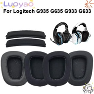 LUOYAO 1Pair Ear Pads, Replacement Gaming Headphone Ear Cushion Cover,  Foam Accessories Sponge Head