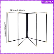 [Wenodxa] Restaurant Menu Cover Clear Viewing Clear Menu Book for Restaurant Bar Hotel 4 Pages 8 Vie