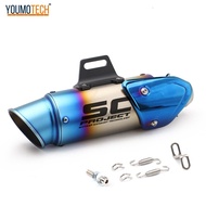 51มม./60Mmรถจักรยานยนต์โครงการ ท่อไอเสียDB Killer Mufflerกับวงเล็บคาร์บอนไฟเบอร์Titanium GP-โครงการห