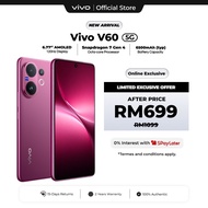 Vivo V60 5G 8GB+256GB | 5G Smartphone | ZEISS 50MP Camera | 6500mAh Battery | Dual SIM | 1 Year Warr