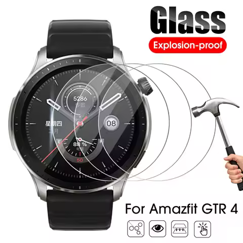 Tempered Glass Screen Protector for Amazfit GTR 4 HD Anti-Scratch Protective Film for Huami Amazfit 