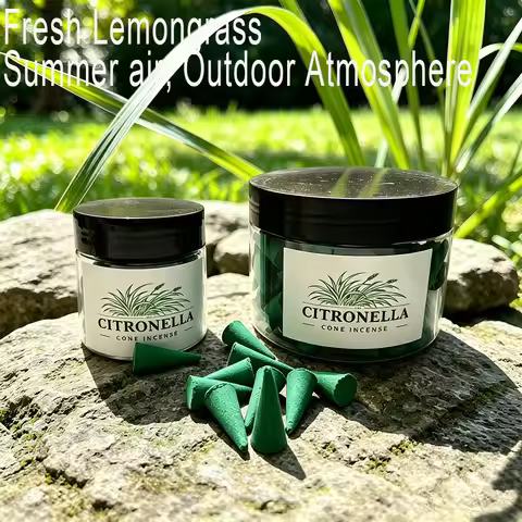 41/127 High-Quality Citronella Incense Cones, Emitting a Fresh Herbal Aroma, Help Eliminate Odors in
