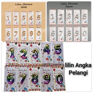 LILIN Birthday Candles Birthday Number Candle/s Birthday Candle/s Silver Candle/s Gold Candle/s