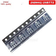 100PCS Audio Power Amplifier Switch Triode 2SD882 D882 2SB772 B772 SOT89