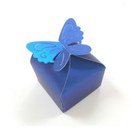 100 pieces DIY Butterfly Candy Box Door Gift Accessories (Blue)