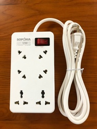 Ổ cắm 6 lỗ thông minh Sopoka 6A Ổ cắm nguyên khối chống vỡ thiết kế thực dụng bảo hành 2 năm 1 đổi 1
