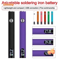 UMISTY Mini Soldering Iron Kit, Adjustable Voltage Battery Set Heat Device Electric Soldering Iron, 