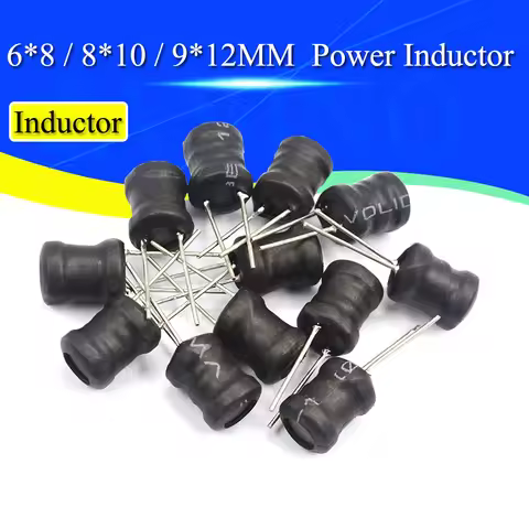 10PCS Power Inductor DIP 68mm 6X8mm 2.2UH 4.7UH 10uH 22uH 100uH 330uH 470uH 1MH 2.2MH 4.7MH 10MH Ind
