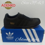 HITAM Adidas GAZELLE Sneaker Casual Shoes Plain Black (Full Black)
