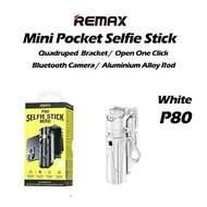 Remax P80 Mini Pocket Selfie Stick | 360° Rotation | Bluetooth Remote | Extendable to 41.5cm | Folde