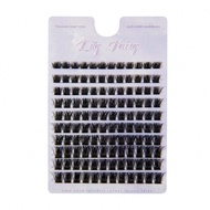 ขนตาปลอม 3D แบบเกาะกระจุกธรรมชาติ หนา 0.07 มม. ยาว 8-14 มม. แพ็คผสม 10 แถว 120 กระจุก D-Roll เบาเป็น