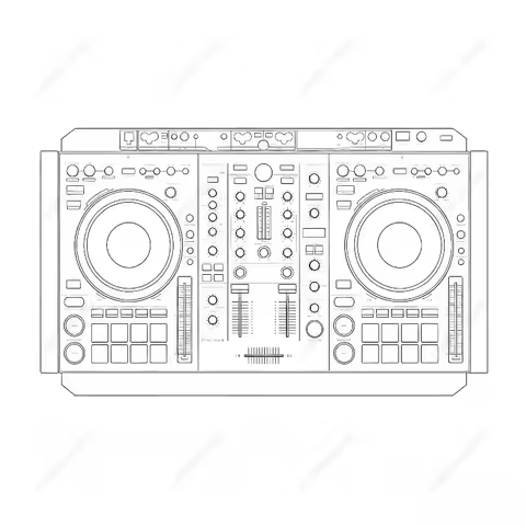For Pioneer DDJ‑800 DJ Controller White Skin, Protective Sticker Anti‑Scratch Panel Decal For DJ Equ