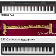 Roland Fp 30 Yamaha P-45 Piano Cover. Maroon Bludru Material