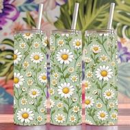 Daisy Spring Flower Stainless Steel Tumbler Design Water Bottle 20z