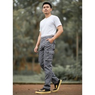 Men's Long Cargo Pants in Grey Grey PDL Pants/