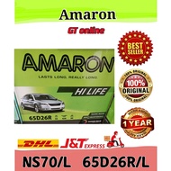 65D26L  / NS70L / NS70 car Battery MF amaron Go/ HiLife