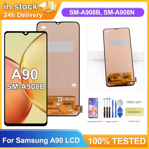 A90 5G For Samsung A90 SM-A908B SM-A908N SM-A9080 LCD Display Touch Screen Panel Digitizer Assembly 